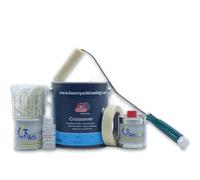Kit Antivegetativa - Boero Crossover Autopulente Alte Prestazioni 2,5LT (Bianco, Nero, Blu, Rosso), Diluente 250ML, Rullino, Nastro + Kit Vetroresina Waga Paint -