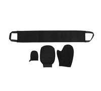 Kit Applicatore Autoabbronzante Doppia Faccia in Flocking, 4 Pezzi con Guanto Esfoliante e Applicatore per Schiena, Tessuto Morbido per Applicazione Uniforme, Ideale per Casa o Fes