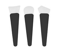 Kit applicatore di pennelli in silicone da 3 pezzi, morbido, riutilizzabile, leggero, pennelli per trucco, strumenti per l'applicazione di maschere per la cura della pelle, feste, (Nera)