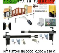 Kit Apri Cancello Battente Pistoni 230 V. Automazione Bracci Elettrici Intensivo
