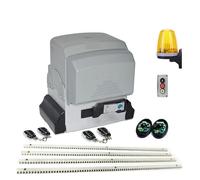 Kit apri cancello, Kit motore automatico for apricancello scorrevole GSM da 1000 W 2500 kg Hardware for rack in acciaio 4 m 5 con telecomandi for cancelli scorrevoli fino a