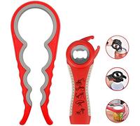 Kit apribottiglie Easy Jar, apri barattoli multifunzione 5in1 e 4in1, semplici da usare per bambini, anziani e affetti da artrite, ausilio per pinza manuale in silicone