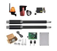 Kit apricancello, Apriporta Attuatore lineare DC Ingranaggio a vite senza fine Apriporta automatico a battente Tubo elettrico, luce, pulsante, operatore GSM per vialetto di casa(KIT P)