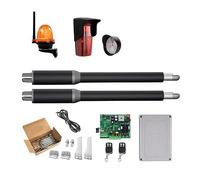 Kit apricancello, Apriporta Attuatore lineare DC Ingranaggio a vite senza fine Apriporta automatico a battente Tubo elettrico, luce, pulsante, operatore GSM per vialetto di casa(KIT N)