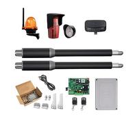 Kit apricancello, Apriporta Attuatore lineare DC Ingranaggio a vite senza fine Apriporta automatico a battente Tubo elettrico, luce, pulsante, operatore GSM per vialetto di casa(KIT O)