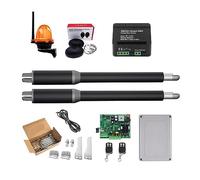 Kit apricancello, Apriporta Attuatore lineare DC Ingranaggio a vite senza fine Apriporta automatico a battente Tubo elettrico, luce, pulsante, operatore GSM per vialetto di casa(KIT E)