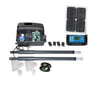 Kit apricancello automatico Operatore solare for doppio cancello resistente for cancelli a doppia anta fino a 16 piedi o 440 libbre GSM opzionale Ampia applicabilità(Kit3)