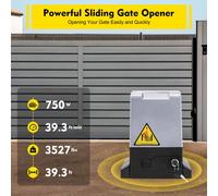 Kit apricancello automatico scorrevole da 750 W Apricancello elettrico da 1600 kg Set apricancello con telecomando motore 1400 giri/min