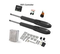 Kit apricancello, Batteria solare Doppio braccio Operatore elettrico for porte Battente Apri cancello Telecamera IP Telecomando Fattoria esterna Manor per vialetto di casa(KIT F)