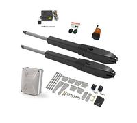 Kit apricancello, Batteria solare Doppio braccio Operatore elettrico for porte Battente Apri cancello Telecamera IP Telecomando Fattoria esterna Manor per vialetto di casa(KIT E)