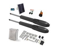 Kit apricancello, Batteria solare Doppio braccio Operatore elettrico for porte Battente Apri cancello Telecamera IP Telecomando Fattoria esterna Manor per vialetto di casa(KIT L)