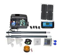Kit apricancello elettrico, Kit apricancello automatico Operatore solare for doppio cancello resistente for cancelli a doppia anta fino a 16 piedi o 440 libbre GSM opzionale(Kit2)