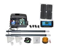 Kit apricancello elettrico, Kit apricancello automatico Operatore solare for doppio cancello resistente for cancelli a doppia anta fino a 16 piedi o 440 libbre GSM opzionale(Kit1)