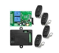 Kit apricancello elettrico, Telecomando senza fili 433Mhz AC220V 2CH Ricevitore e trasmettitore relè universale Rf for il controllo del motore della porta garage cancello(1RC 4T)