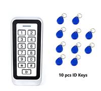 Kit apricancello, IP67. impermeabile retroilluminazione RFID. Metal Door di accesso lettore di controllo di tastiera 1000 utenti 125KHz EM. Scheda di apriporta per vialetto di casa(AC 10pc ID key)
