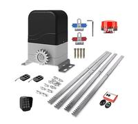 Kit apricancello, Kit apriporta scorrevole elettrico Kit operatore porta automatica motore AC con kit sensore a infrarossi con telaio in acciaio da 4 m per vialetto di casa(With keypad)