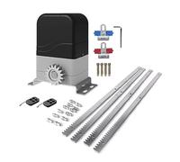 Kit apricancello, Kit apriporta scorrevole elettrico Kit operatore porta automatica motore AC con kit sensore a infrarossi con telaio in acciaio da 4 m per vialetto di casa(With 4m Rack)