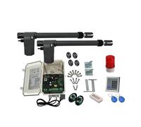 Kit apricancello, Motore a corrente alternata 400 kg doppio braccio elettrico automatico porta a battente motore apriporta tubo fotoelettrico tastiera luminosa per vialetto di casa(Kit 4)