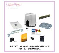 KIT APRICANCELLO SCORREVOLE K500 C/ML 4 CREMAGLIERA RIB AD00500S