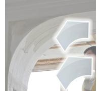 kit archi in schiuma leggera per porta Kitarco for porta prefabbricato in schiuma da 2 pezzi, finitura semicircolare fai-da-te - verniciabile e leggero, universale(11x14.2x14.2in/28x36x36cm)