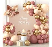 Kit Arco Di Palloncini Oro Rosa Retro - 110pcs Palloncini Di Compleanno In Oro Rosa e Albicocca per Compleanni, Matrimoni, Anniversari, Rivelazione di Genere, Feste Di Baby Shower