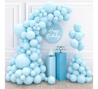 Kit Arco Palloncini Blu per Compleanno, Battesimo, Baby Shower - 110 Pezzi in 18/12/10/5 Pollici - Decorazioni per Festa