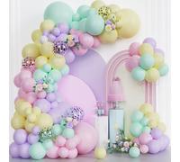 Kit Arco Palloncini Pastello 147 Pezzi Macaron Pastello Palloncini Ghirlanda Decorazione Ragazze Blu Rosa Viola Decorazioni per Baby Shower Feste Nuziali Anniversario Forniture