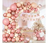 Kit Arco Palloncini Rosa Gold, 105 Pezzi Palloncini Compleanno Con Palloncini Rosa Bianchi Palloncini Metallizzati, Ghirlanda Palloncini Oro Rosa Per Baby Shower, Decorazioni Compleanno, Matrimonio