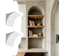 Kit Arco per Porta Kit di Archi per Nicchie da Incasso a Parete, Set da 2, Mensole Architettoniche Senza Giunzioni Verniciabili, Pannello per Rivestimento ad Arco(W20cm(8")-Thick:7cm(3"))