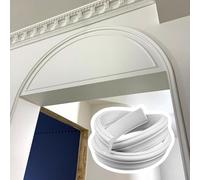 Kit Arco per Porta Kit Fai-da-te per Finiture Murali Flessibili ad Arco, Modanatura ad Arco in PVC Bianco, Profilo per Stipiti di Porte Verniciabile, Decorazione(W1.1cm(3/8"),3.0m(9.8ft))