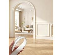 Kit Arco per Porta Profilo di Finitura Curvo per Stipite di Porta Interna ad Arco, Profilo Decorativo per Il Bordo di Passaggi ad Arco, Cornice Flessibile In PVC per Archi(1.5 cm (5/8"),5m(16.4ft))