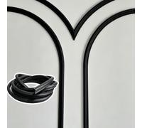 Kit Arco Porta Modanatura Flessibile Pieghevole per Parete Soffitto | Striscia di Modanatura Murale in PVC Nero Striscia Decorativa Curva per Pareti D'effetto, Specchi, Mobili e Design Degli