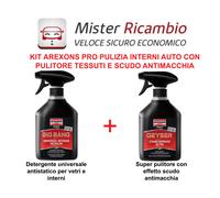KIT AREXONS PRO PULIZIA INTERNI AUTO UNIVERSALE CON LUCIDA CRUSCOTTI 500ML