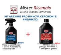 KIT Arexons Pro RINNOVA CERCHIONI E PNEUMATICI E DECONTAMINANTE RESIDUI FERROSI
