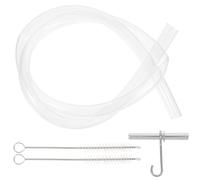 Kit Argento in Acciaio inetto per Sciroppo Inox D'acero | Controllo Semplice del Flusso, Accessori Gancio, Spazzola e Tubo, per Piccola Produzione Domestica