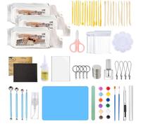 Kit Argilla da Modellare Senza Cottura 1.5kg - Air Dry Clay Con Strumenti, Colori Acrilici, Bastoncino di Argilla, Pennelli - Fai Da Te Creativo per Adulti