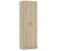 KIT ARMADIO 2 ANTE E 5 RIPIANI REGOLABILI MULTIUSO CM. 59X37X180H COLORE ROVERE