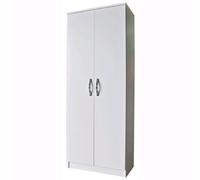Kit Armadio Scarpiera 2 Ante 5 Ripiani Cm.71X38X182H Bianco Frassino