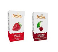 Kit Aroma di Amarena e Aroma di Fragola Decora - 50gr x 2