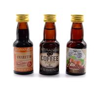 Kit Aromi Caffè Vodka + Nocciola + Amaretto - 3 x 25ml - Essenze Senza Alcol per Liquori o Vodka Aromatizzata - Rende 3 Bottiglie da 750ml