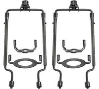 Kit arpa regolabile, supporto per arpa in metallo da 17-25 cm, con terminale e supporti per base lampada E26, compatibile con lampade da scrivania e da terra (nero)