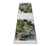 Kit Arredo Cucina Vingi "Positano" Runner-Tovaglia 6/12 Posti-Cuscino Arredo