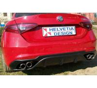 Kit art. Q1342-AP DAM / Rear Bumper "VELOCE" ABS Alfa Romeo Giulia NERO LUCIDO