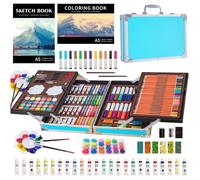 Kit arte bambini valigetta 139 pezzi colori acquarellabili plastica