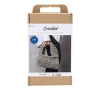 Kit artigianale all'uncinetto, verde oliva, borsa grossa, 1 confezione
