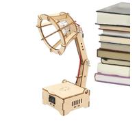 Kit artigianale leggero da scrivania STEM - di set per la costruzione di edifici con lampade scientifiche educative di ultima generazione, attività di apprendimento con decorazioni in legno |