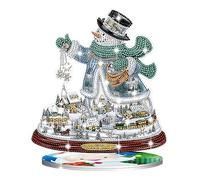 Kit artistici con diamanti natalizi,Kit di ornamenti for tavolo for albero di Nat,corazioni for la casa con pupazzo di Nat con pittura artistica a forma speci con diamanti