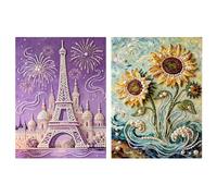 Kit Artistico Con Perline - Set Artigianale Per Decorazioni Murali 3D Fatte A Mano 40 X 30 X 1,5 Cm | Pittura Di Perle Fai Da Te Artigianale | Cornice Con Perle In PP | Espositore Interno Decorativo |