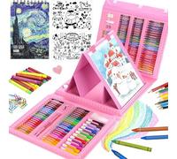 Kit Artistico - Libro Di Carta Da Disegno Di Pittura, Fogli Bound Art Sketchbook | Forniture Di Pittura Pastelli Ad Olio, Kit Da Disegno Con Schizzo, Libro Da Colorare, Per Bambini, Ragazze, R