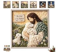 Kit artistico Poke in tessuto cristiano 3D, include un presepe (strumenti